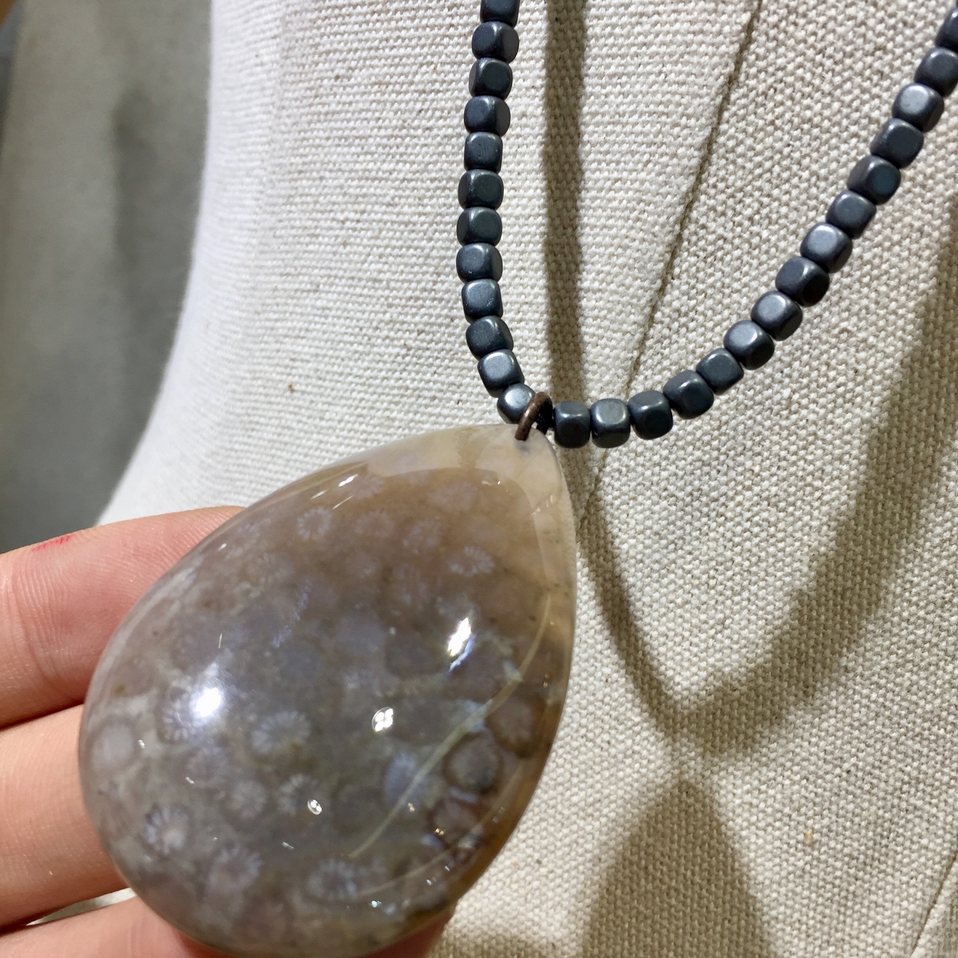 天然珊瑚玛瑙项链复古手工文艺例外女长款毛衣链棉麻衣服装配饰品