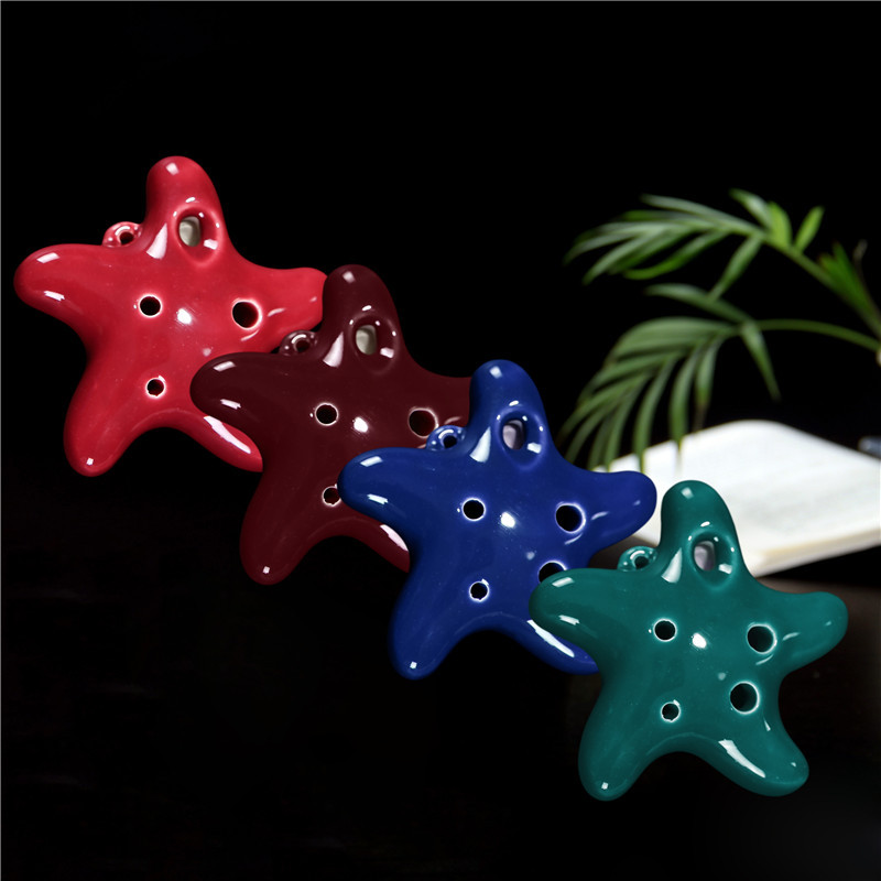 海星六孔陶笛小星星卡通陶笛6孔乐器笛子旅游景点礼品摆件饰品
