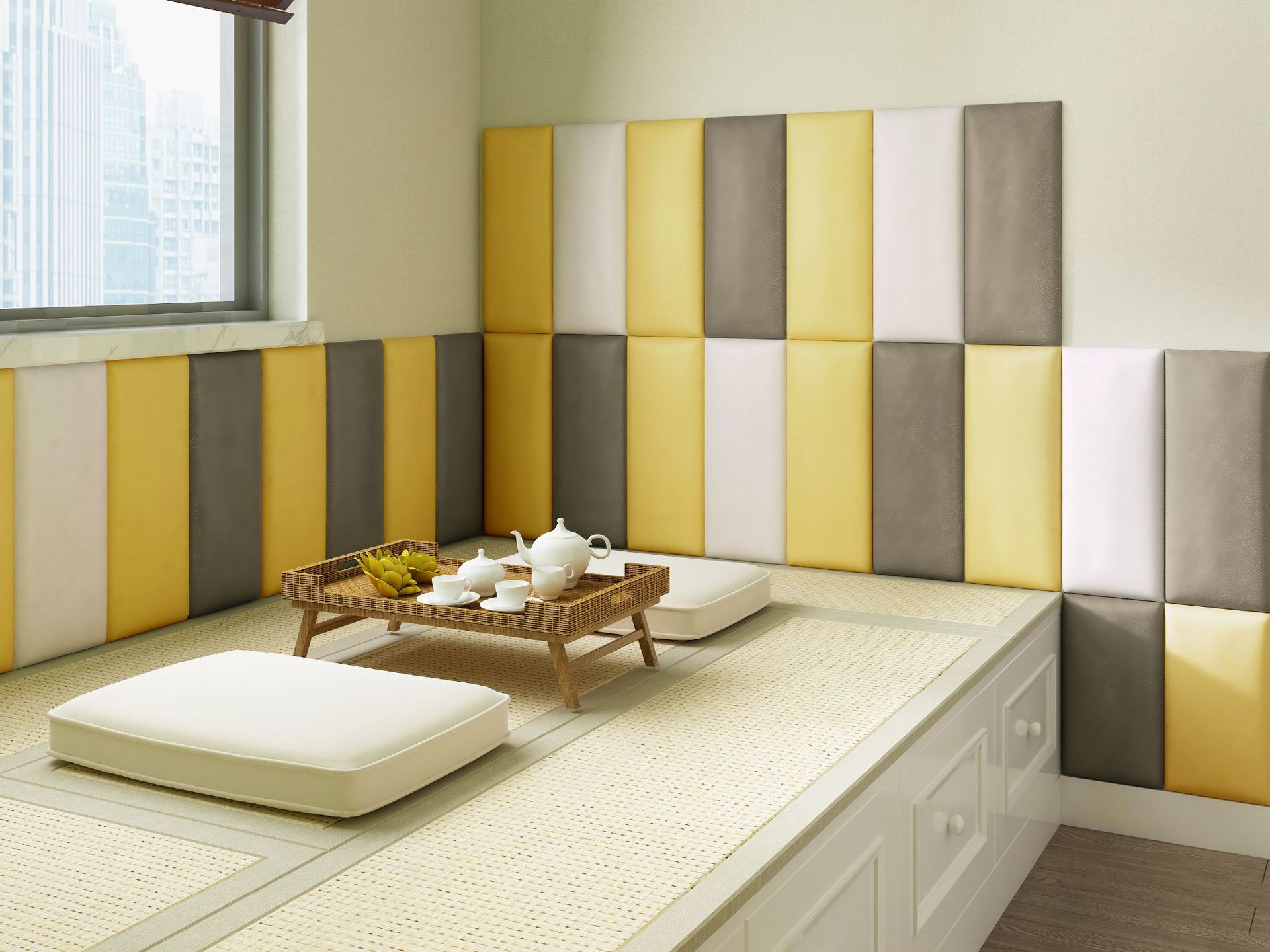 幼儿园防撞软包 儿童房审讯室墙面围防撞墙贴床头背景墙软包定制