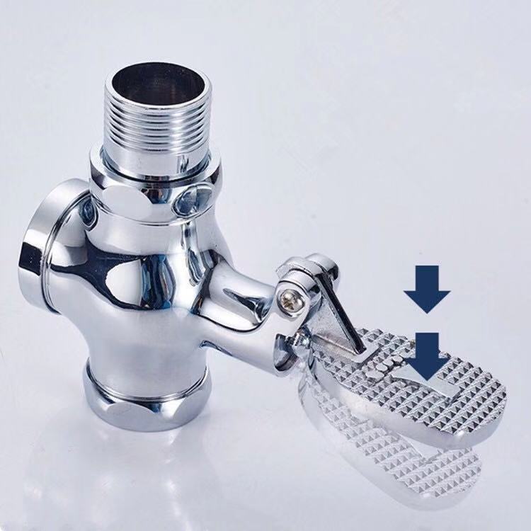 便池脚踩冲水阀蹲便器脚踩阀延迟阀脚踩式大小便脚踩冲洗阀阀