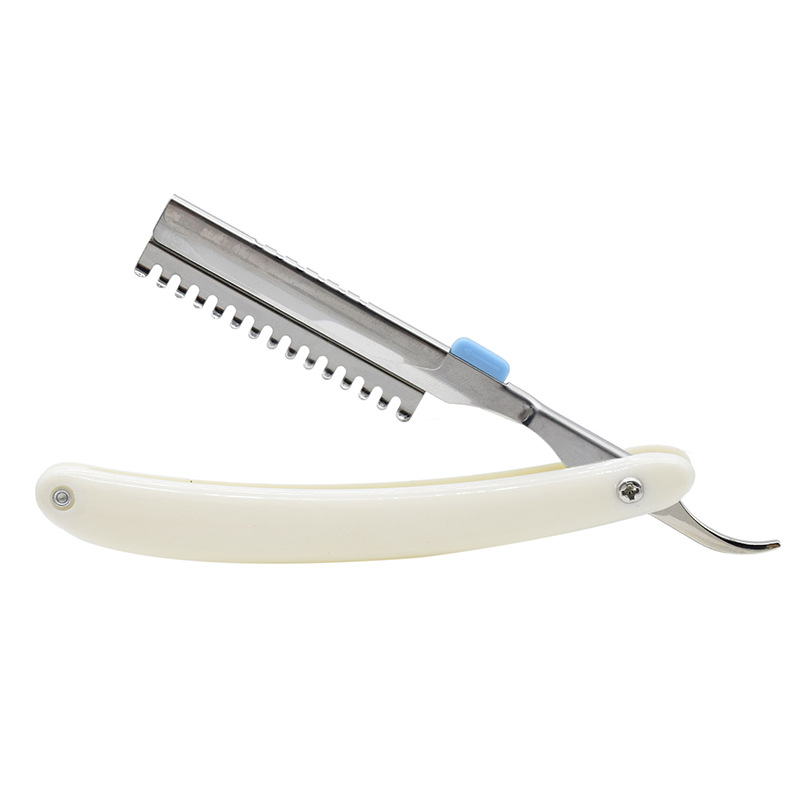 厂家直销单面羽毛刀片剃须削发刀理发修眉剃刀架男士刮脸刀除毛器