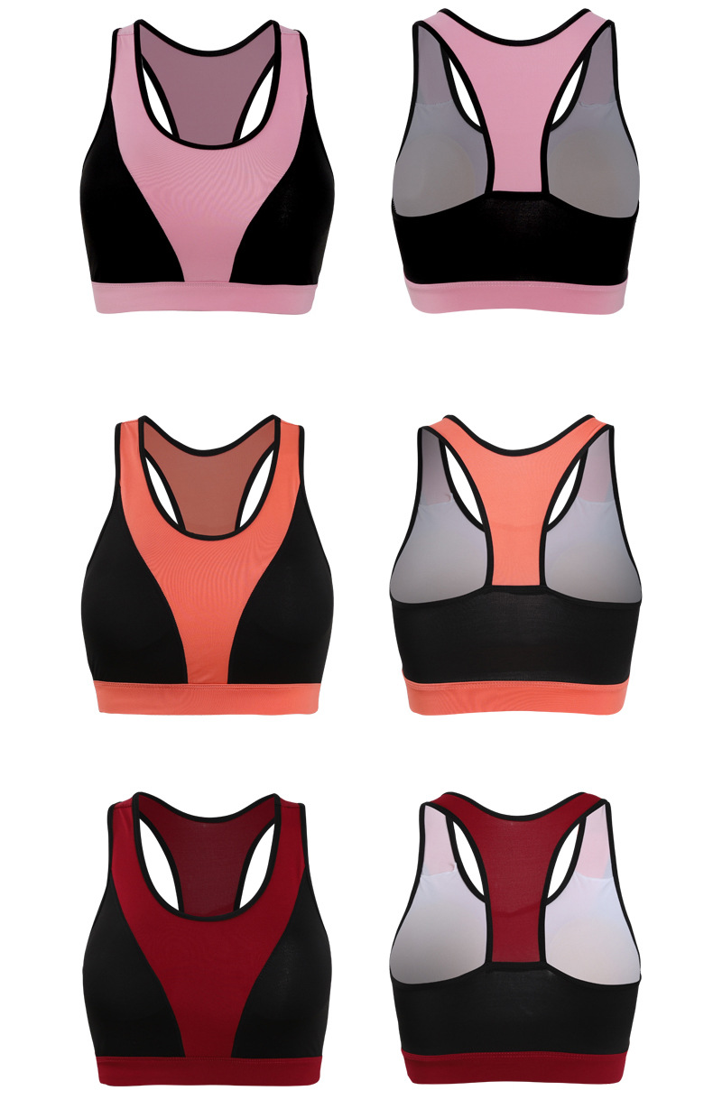 厂家批发跑步健身运动背心女运动内衣 性感防震大码瑜伽运动文胸