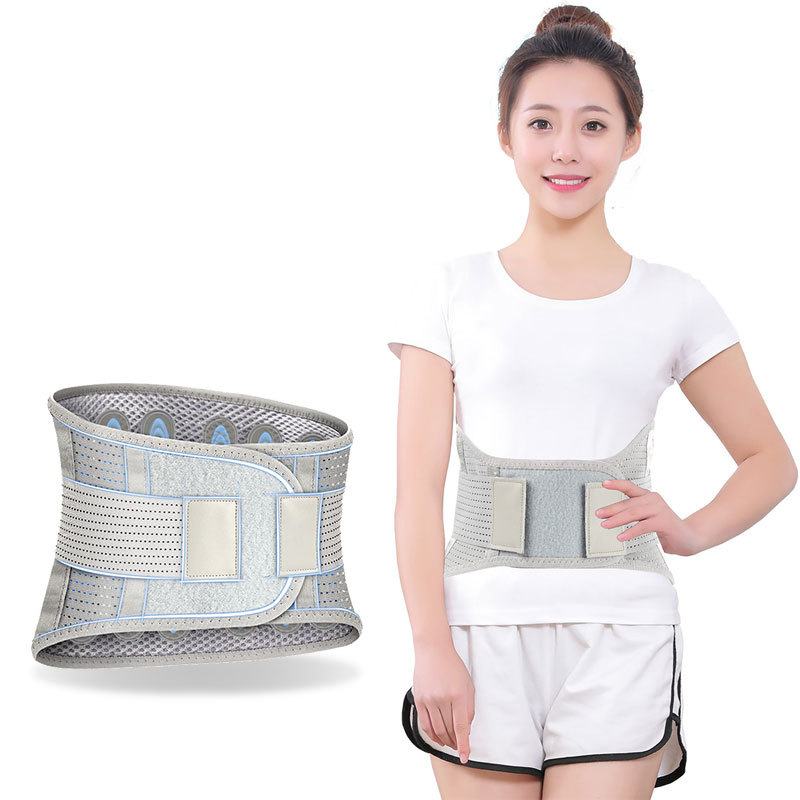 Fitness Waist Protection Belt Steel Plate Support Self-Heating Belt Breathable Mesh Heating Magnet Belt