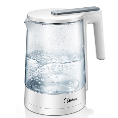 美的mk-gj1503电水壶家用自动断电玻璃烧水壶大容量热水开水壶