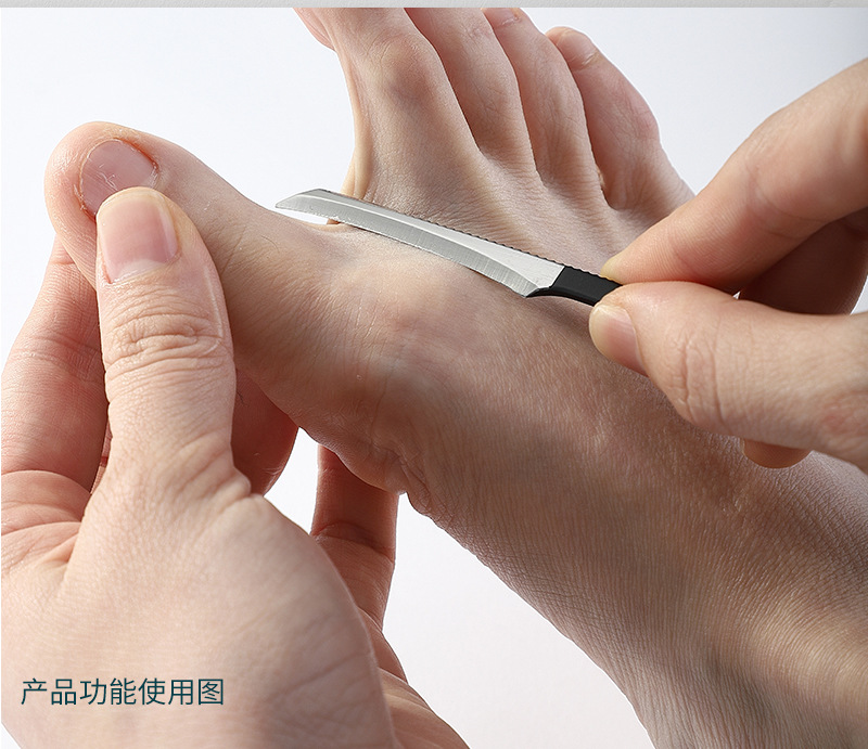 珀司专业不锈钢修脚刀单支扬州三把刀去死皮刀工具可定制现货批发
