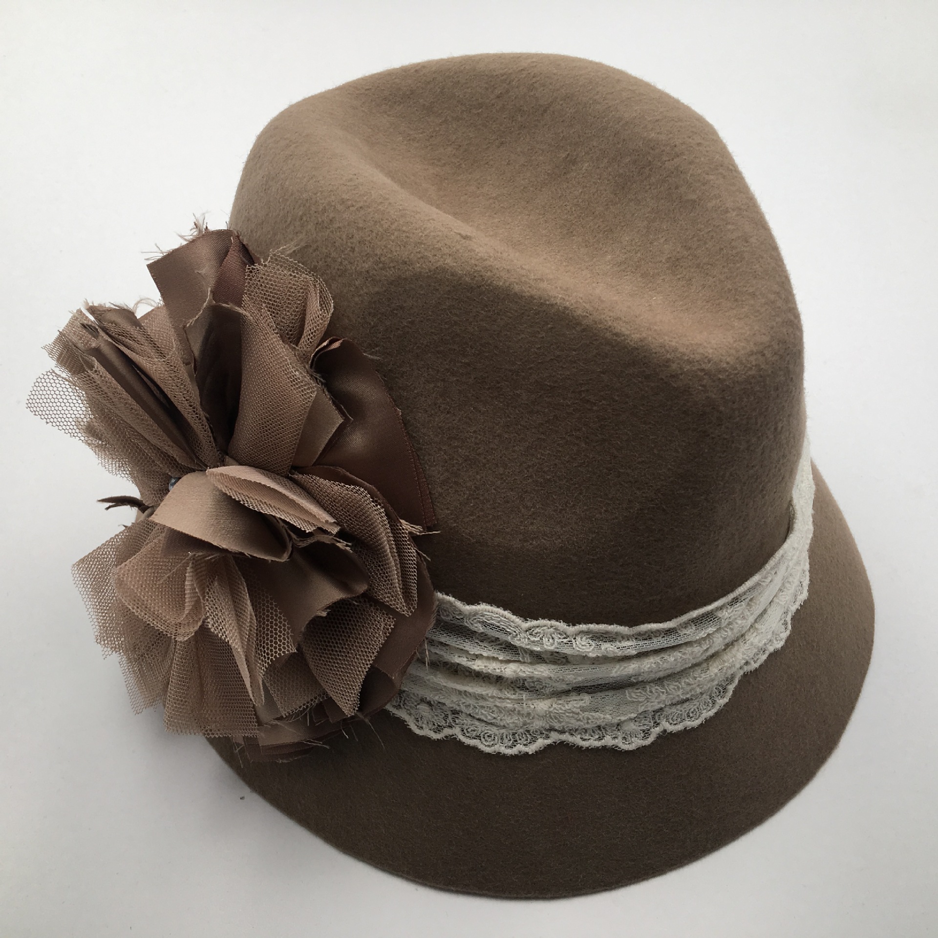 英伦复古礼帽_秋冬毛呢帽英伦复古礼帽蕾丝韩版名媛休闲羊毛 - 阿里巴