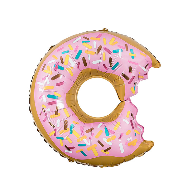 儿童节日夏日甜甜圈派对装饰16寸英文字母套装 donut grow up气球