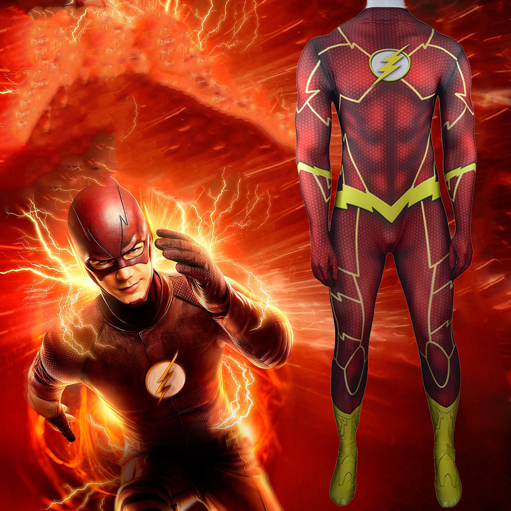 dc 正义联盟闪电侠the flash 影视角色扮演cosplay连体紧身衣