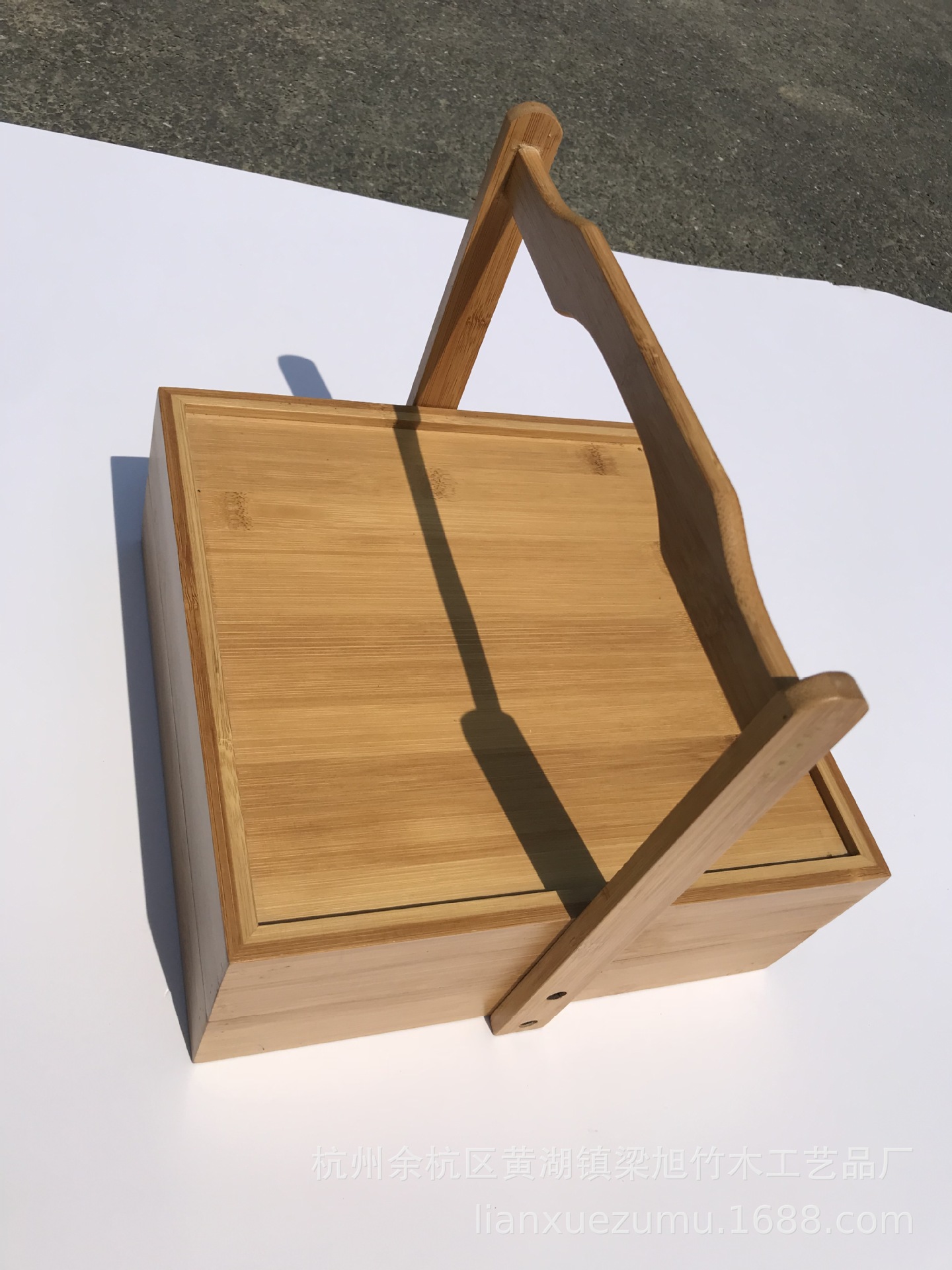 竹木包装盒精美收纳竹盒高档竹盒提手礼盒月饼盒茶叶盒可现做雕刻