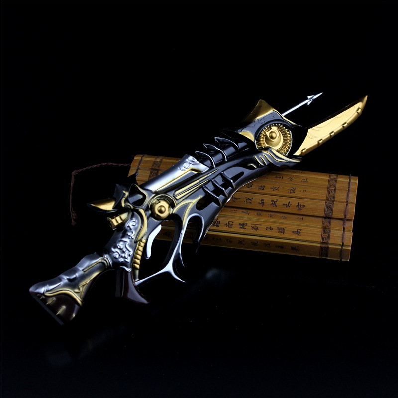 特价 生死狙击周边 传说级武器 屠魔枪 合金属血魔枪模型玩具20cm