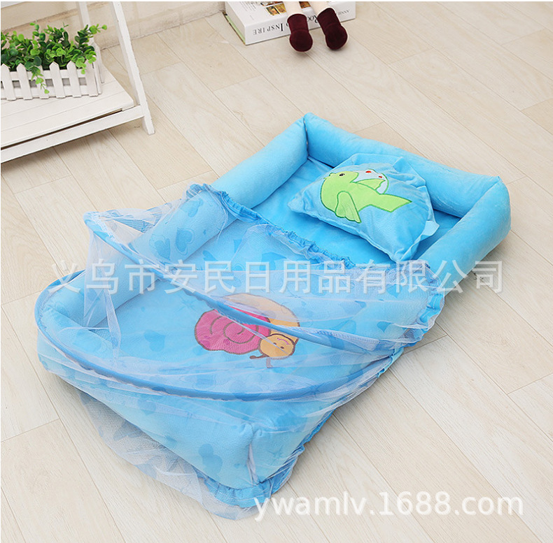 Factory Direct Sales Babies' Mosquito Net, Cartoon Mosquito Net Foreign Trade Cotton Baby Bed in Bed Newborn Uterus Bed Bionic