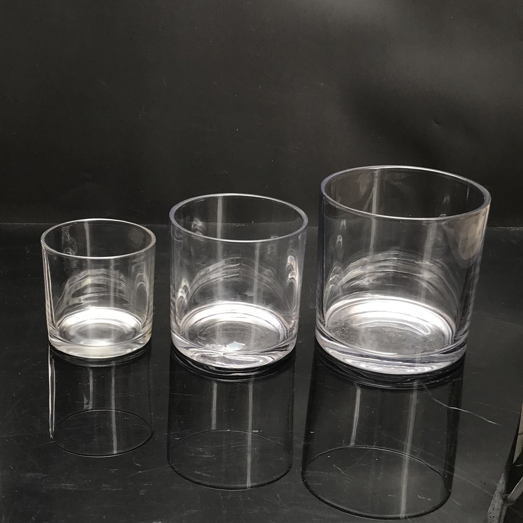 机制透明圆柱形玻璃小直筒水培乌龟缸玻璃蜡烛器皿玻璃花瓶批发