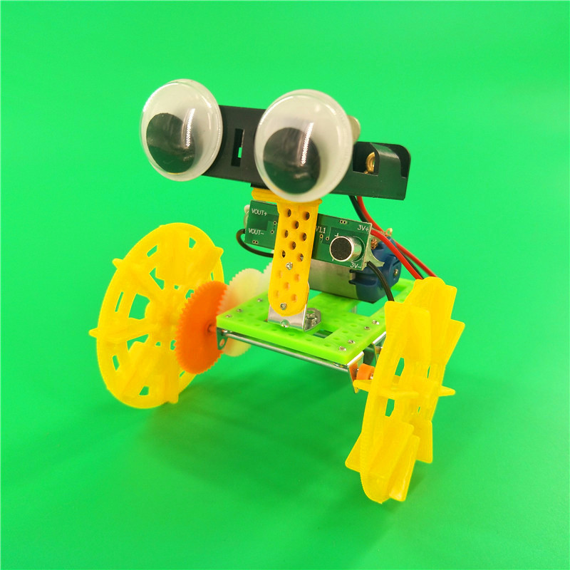 声控机器人diy科技小制作小发明科学实验少年宫手工拼装材料包
