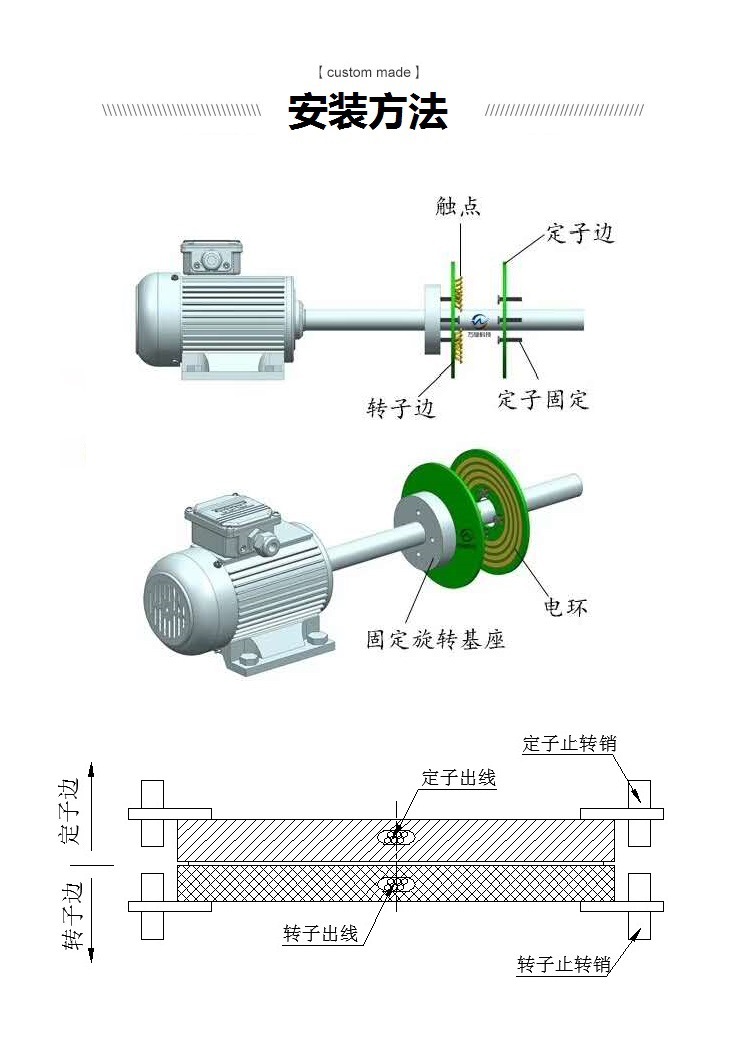 pcb盘式滑环电机配件安检设备机器人led灯玩具超薄分离式导电滑环