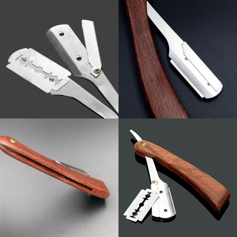 老式理发剃刀刮胡刀老式剃头刮脸刀手动剃刀 迷你款小剃刀