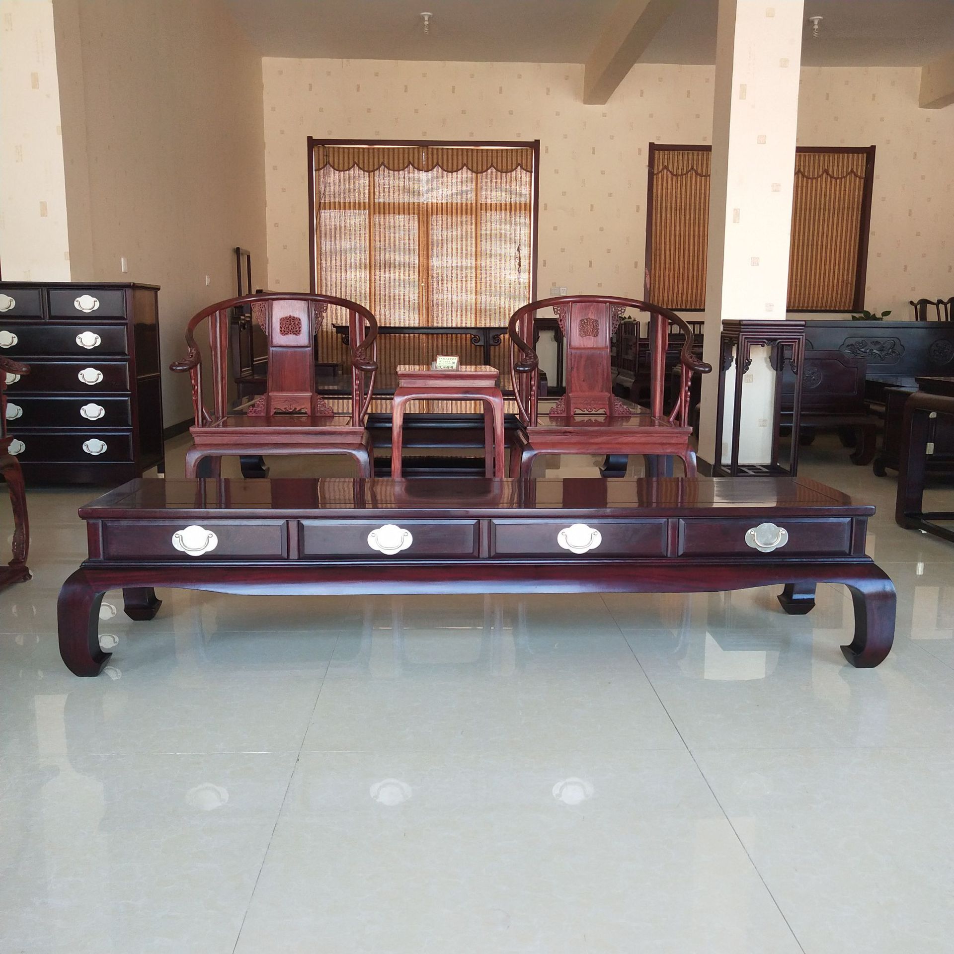 赞比亚血檀 中式红木家具电视柜 实木储物柜客厅视听柜 厂家货源