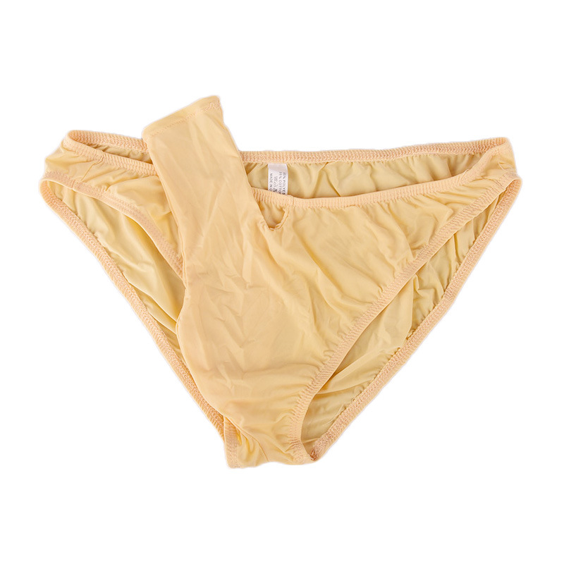 叶子媚男式情趣内裤男士性感内衣透明冰丝开口jj套三角内裤大象裤