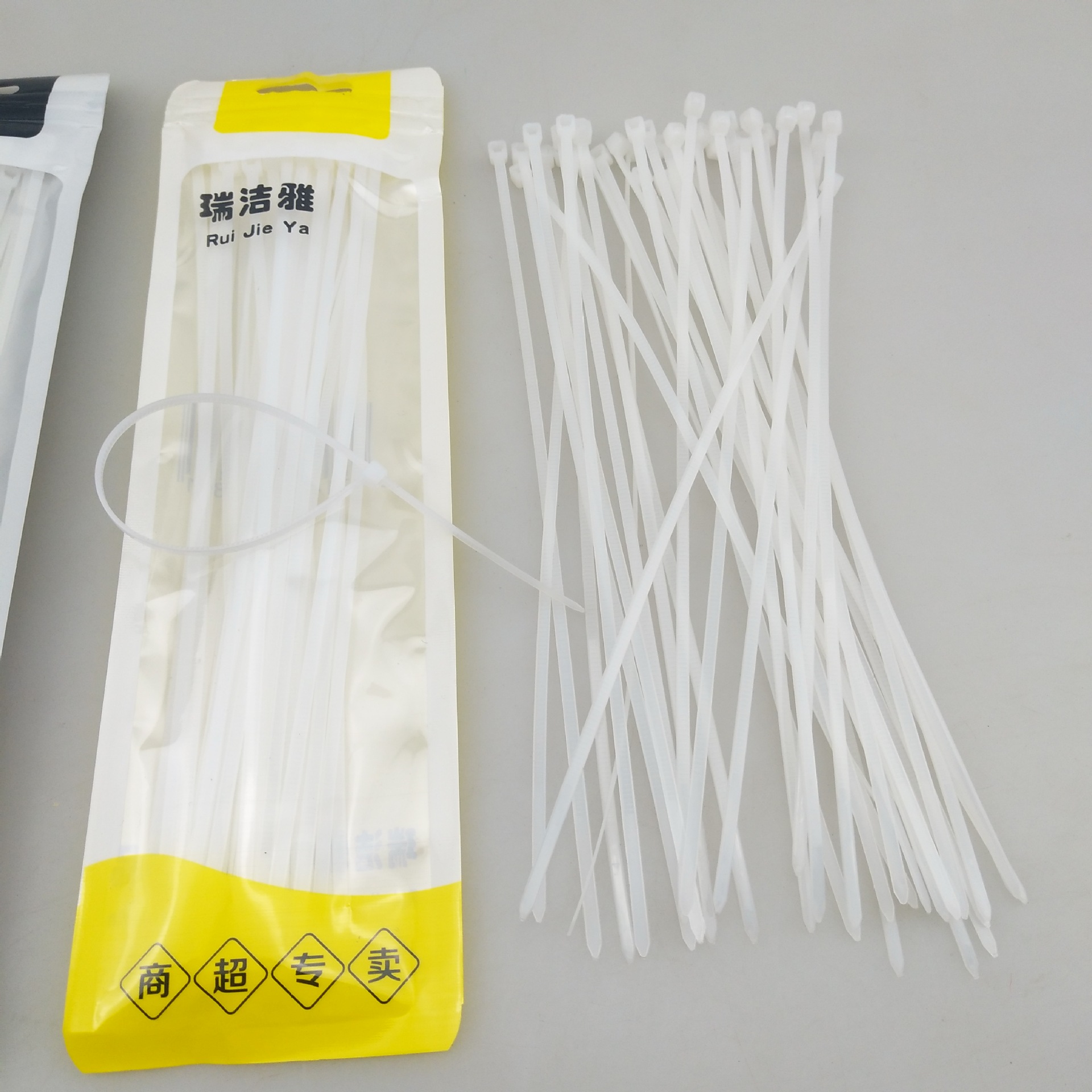 2元批发白色尼龙扎带电线捆绑束线带塑料捆扎带二元货源