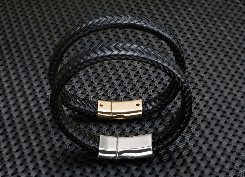 新款皮革锌合金手链,欧美时尚达人,朋克饰品手链速卖通手链