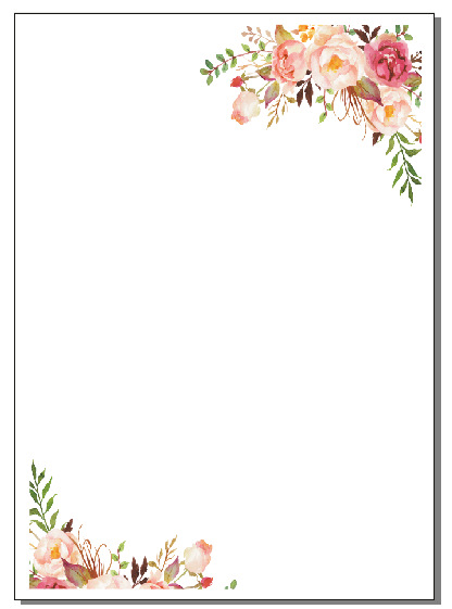 结婚邀请函空白内页内容打印模版 贺卡漂亮印花内卡 白色珠光纸