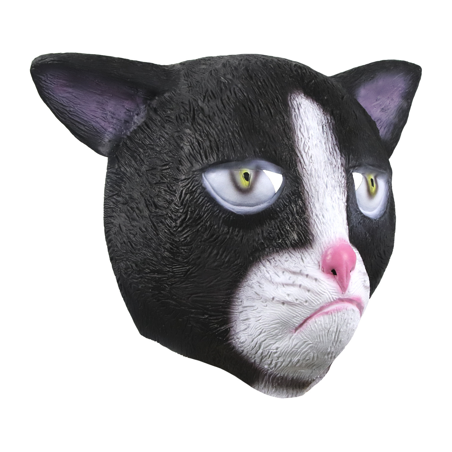 跨境爆款生气猫头面具喵星人 动物大脸猫妖头套舞会派对表演
