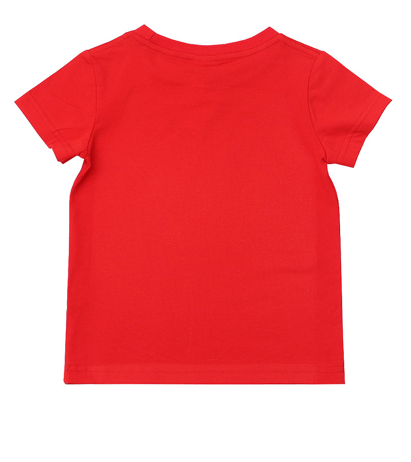 新款韩版婴幼童短袖t恤2020夏季新款男女童宝宝纯棉字母红色上衣