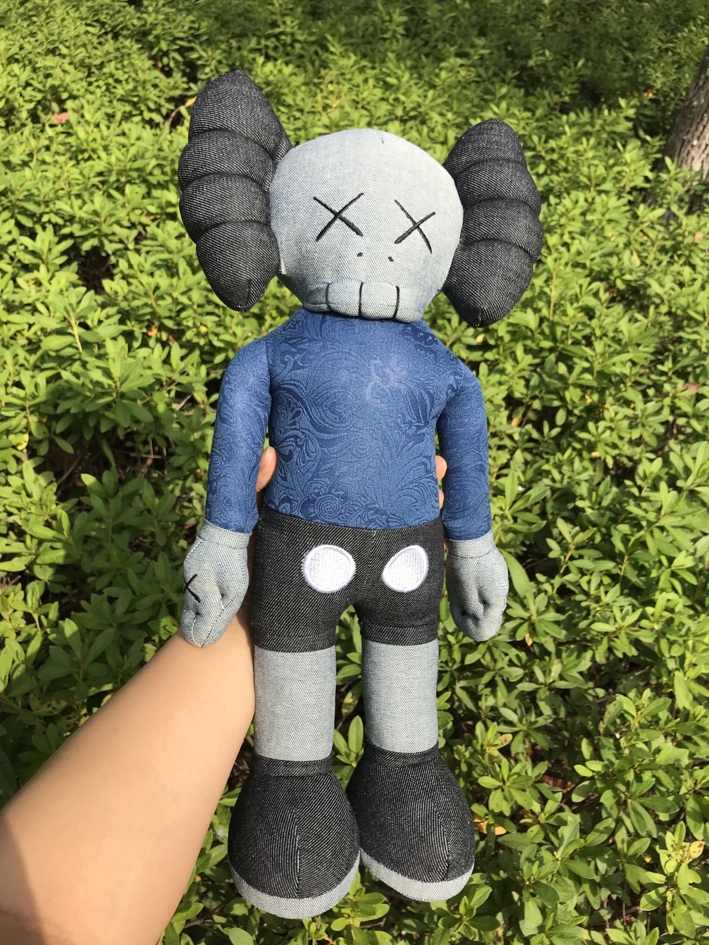 潮款45公分牛仔芝麻街玩偶橱窗摆设家居装饰摆设女生生日礼物