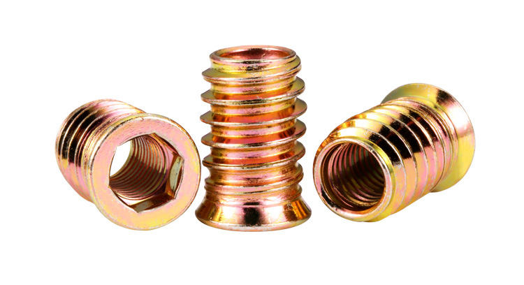 m6m8内外牙螺母内六角有介预埋螺母木工螺丝内外丝螺母铁木工螺母