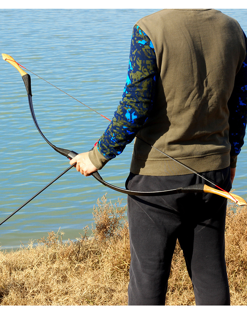 厂家直销传统弓箭仿古射箭器材古风射弈实木传统弓 30/40磅可选择