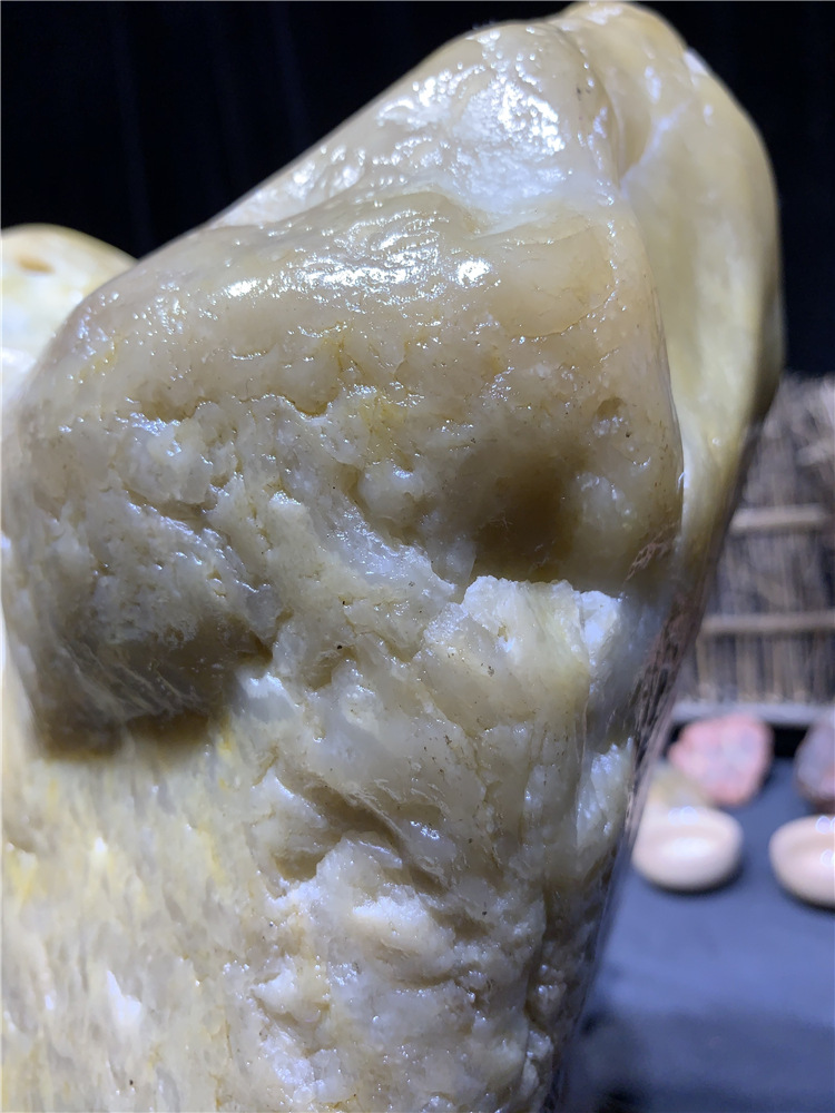 广西纯天然黄龙玉籽料原石大型黄蜡石摆件家居装饰怪石头收藏188