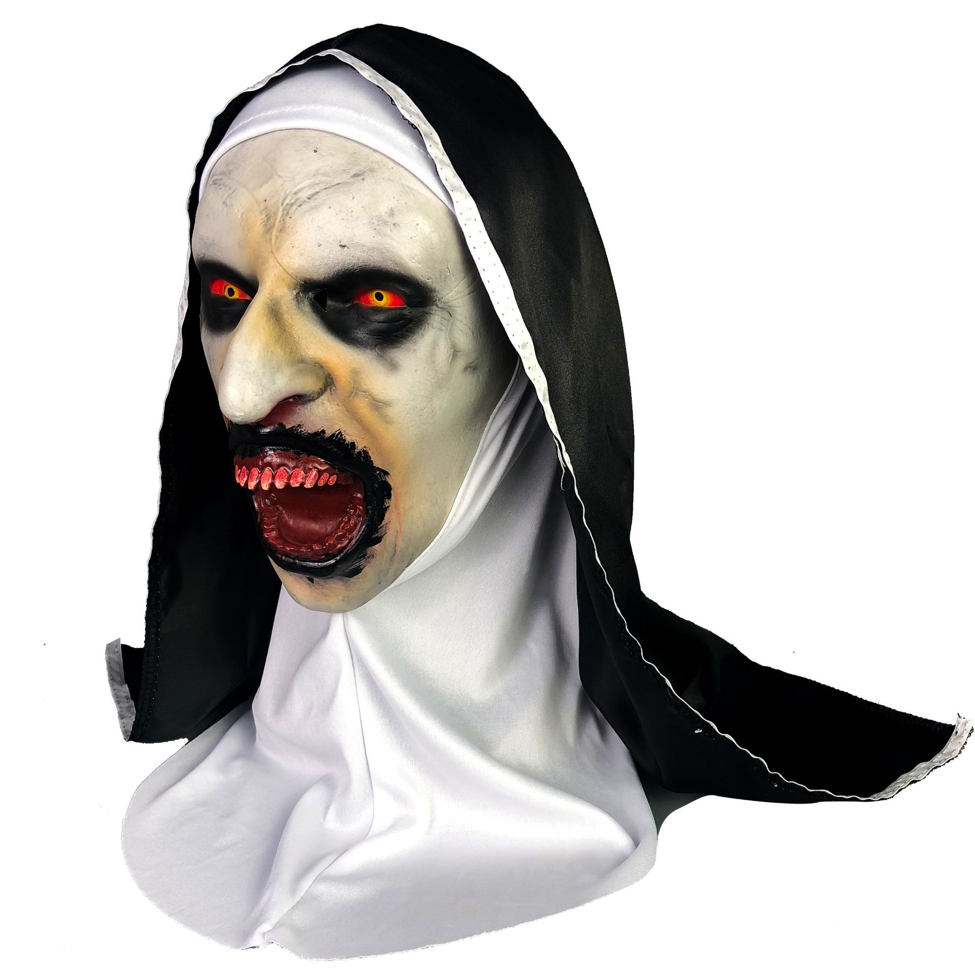 2019万圣节恐怖电影招魂2修女面具惊悚修女可发光头套厂家直销