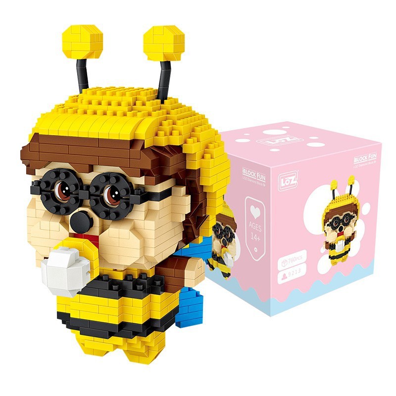 loz新品小颗粒积木小蜜蜂拼插积木玩具文创潮品新品9227狐狸