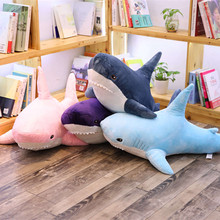 厂家批发仿真鲨鱼公仔 毛绒玩具海洋动物抱枕毯 二合一两用靠垫