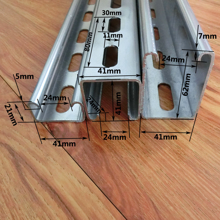云南镀锌板c型钢昆明钢材镀锌钢带冲孔c型钢c型钢连接片