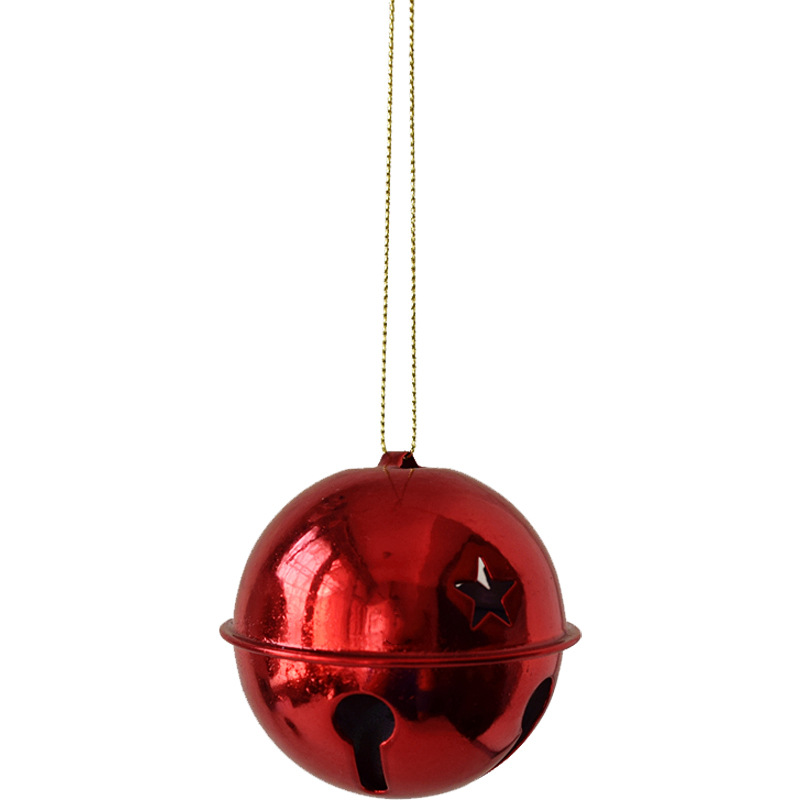 圣诞圆形铁铃铛大号会响挂件古铜色镂空古风吊坠铃铛diy材料 bell