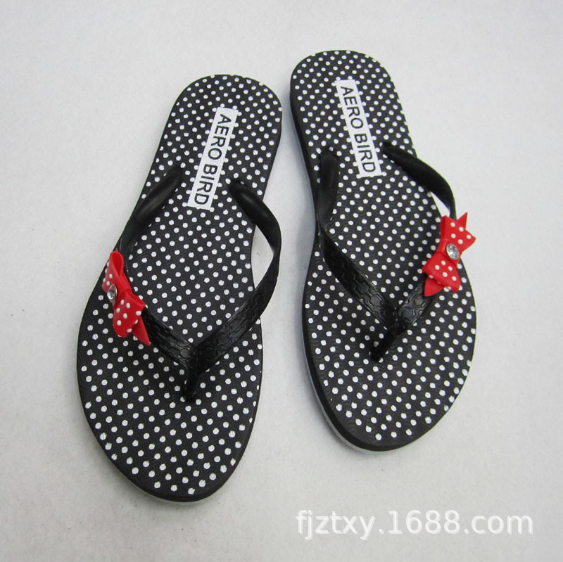 factory customized logo slippers non-slip bowknot hard bottom african slippers outdoor beach shoes summer flip-flops