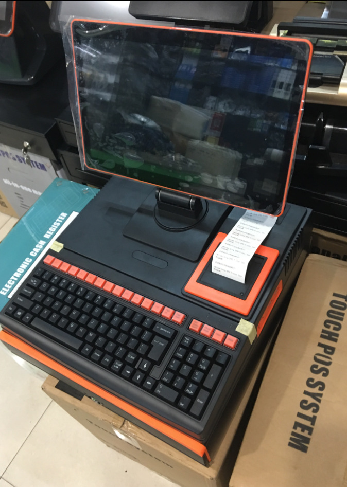 6寸商超收银机键盘式内嵌58小票机超市服装便利店化妆品收款机