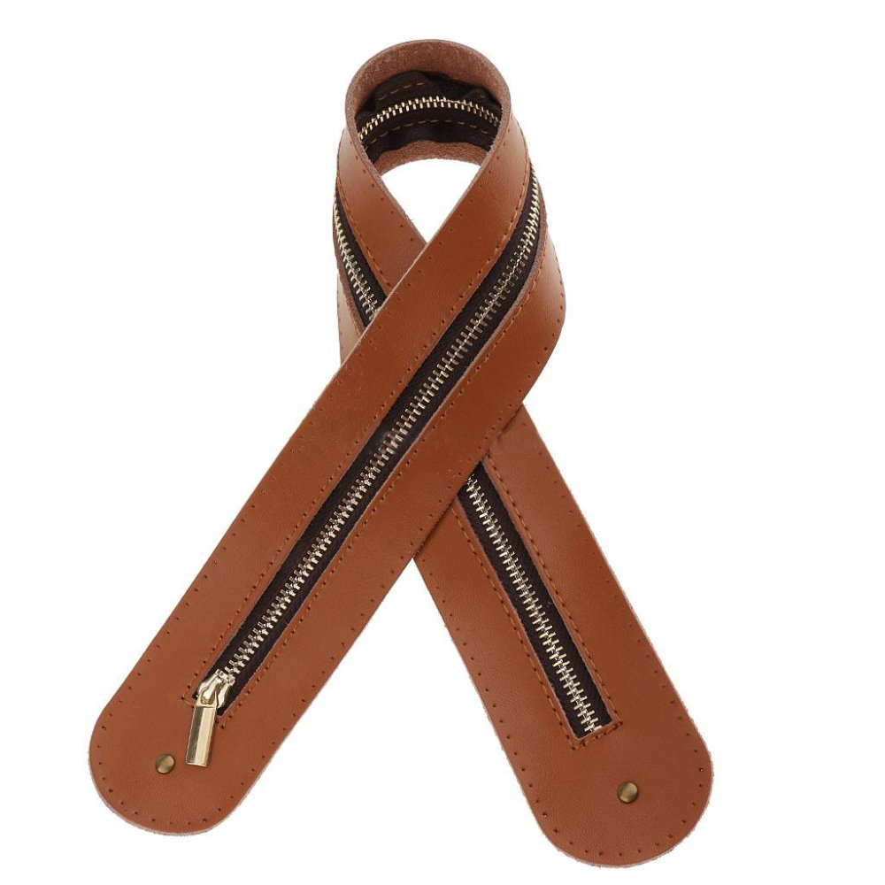 工厂现货皮拉链皮拉链条 浅金色金属拉链条箱包配件真皮拉链条