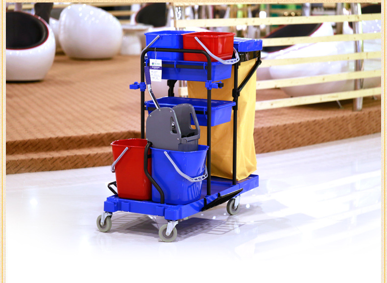 白云af08173轻便多功能清洁车手推车酒店宾馆客房服务车保洁车