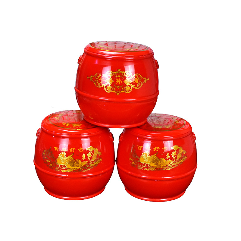 Wedding and Wedding Celebration Supplies Wholesale Bride Dowry Xi Zi Sun Bucket Egg Plastic Zi Sun Bucket Wholesale