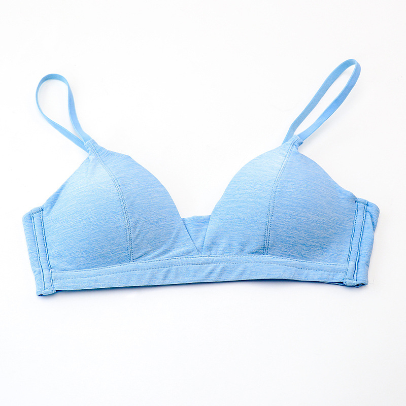 无钢圈文胸轻薄无痕可拆插垫式三角杯内衣舒适时尚款睡眠瑜伽胸罩