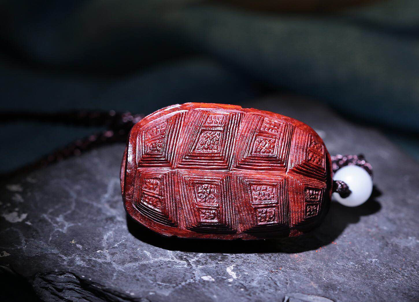 印度小叶紫檀 富甲一方 招财手工龟甲手把件 文玩吊坠挂饰乌龟壳