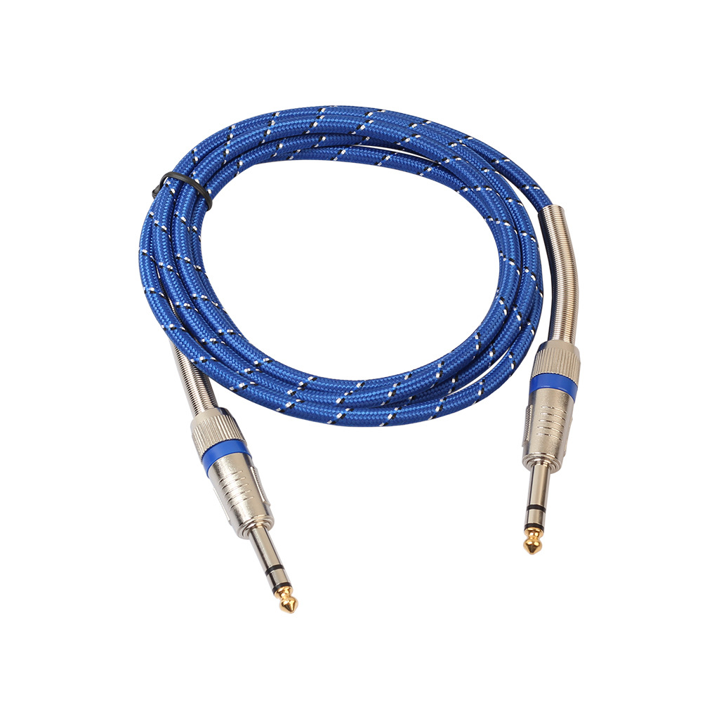 外贸热销6.35立体声电/木吉他线话筒连接线调音台线 6.5mm音频线