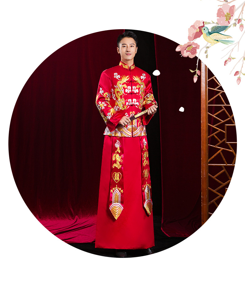 男款秀禾服2020新款结婚男礼服中式嫁衣敬酒服出门服龙凤褂秀和冬