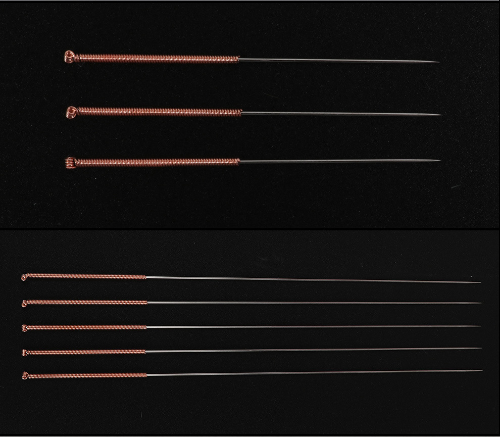 盘龙柄芒针长针灸针铜丝盘龙柄大针 加长针环跳针中医长针粗针1支