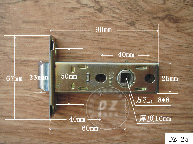卧室房间门锁/室内门长卡口锁舌锁芯锁配件执手单锁舌 锁边距60mm