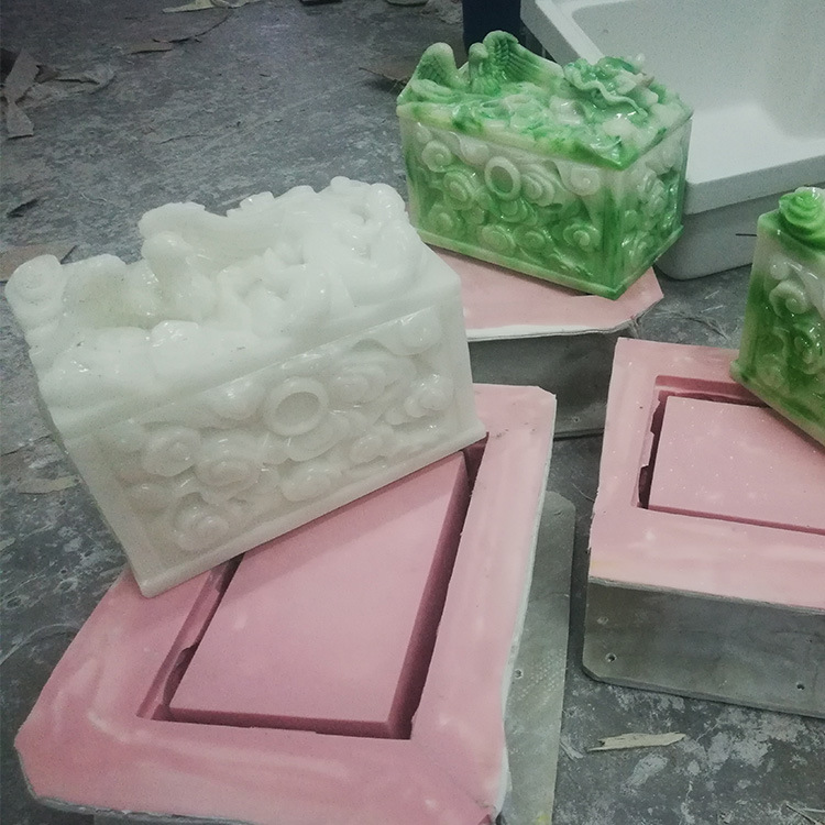 定做防玉骨灰盒硅胶模具 迁坟水泥棺椁玉石骨灰盒硅胶模具加工