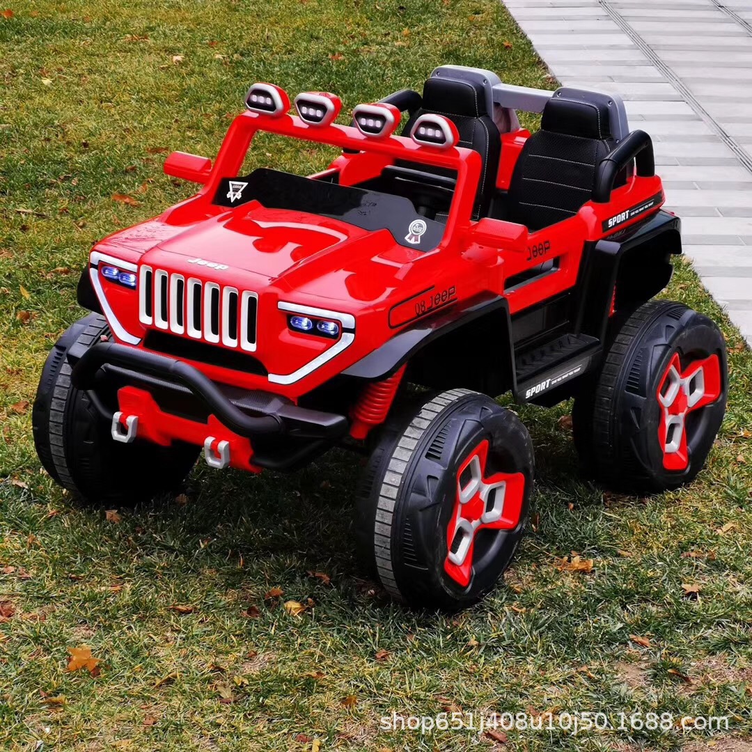 贝多奇新款双座四轮双驱四驱遥控汽车可坐儿童小孩玩具童车