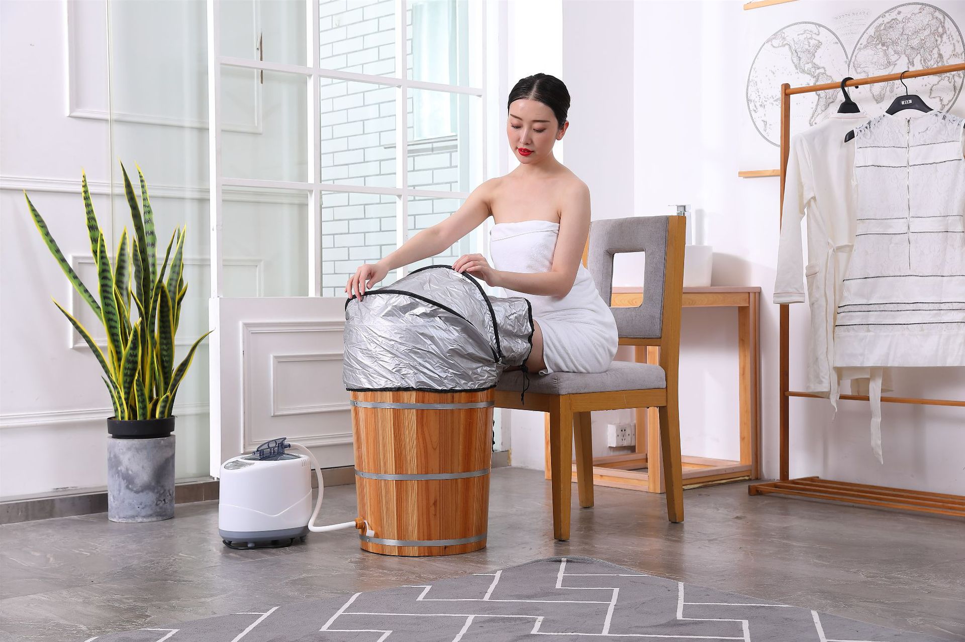 香杉木泡脚木桶足疗熏蒸桶 洗脚洗浴木桶批发 泡脚木桶加高可定制