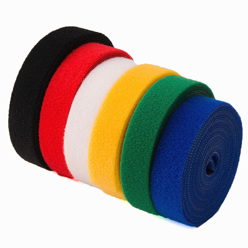 现货供应尼龙魔术贴数据线扎带双面勾扎带麻术贴 反扣魔术贴扎带